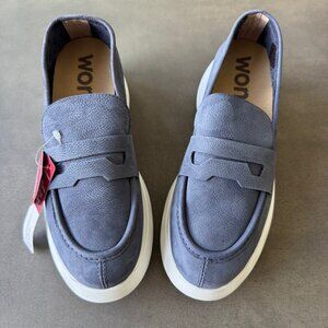 Wonders Blue Nubuck Loafer New with Tags